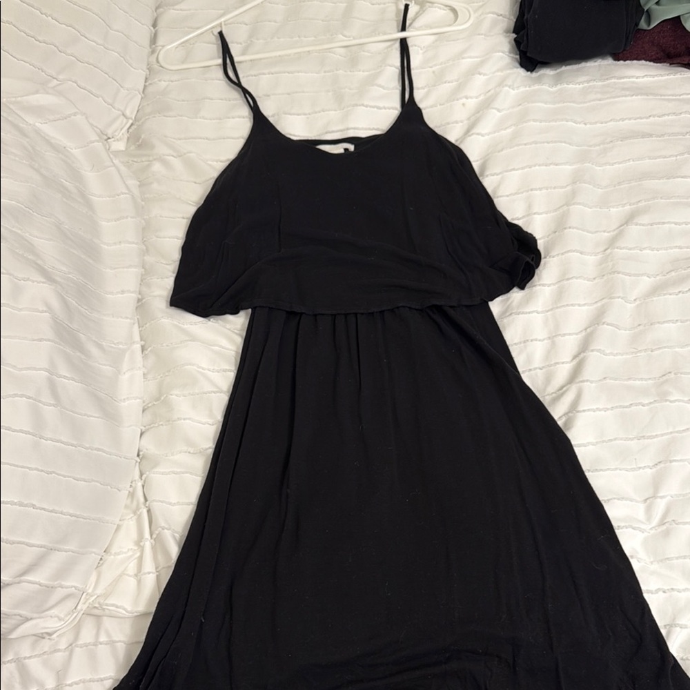 H&M Black Ruffled Tiered Sundress